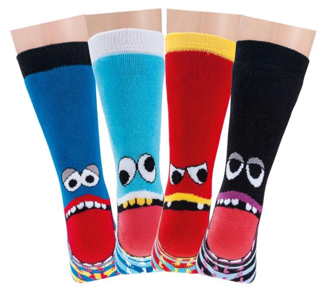 6 Paar TippTexx 24 Kinder ABS Stoppersocken Freche Bande